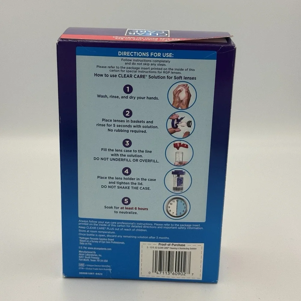 Clear Care Triple Action Cleaning Twin Pack Lens Solution